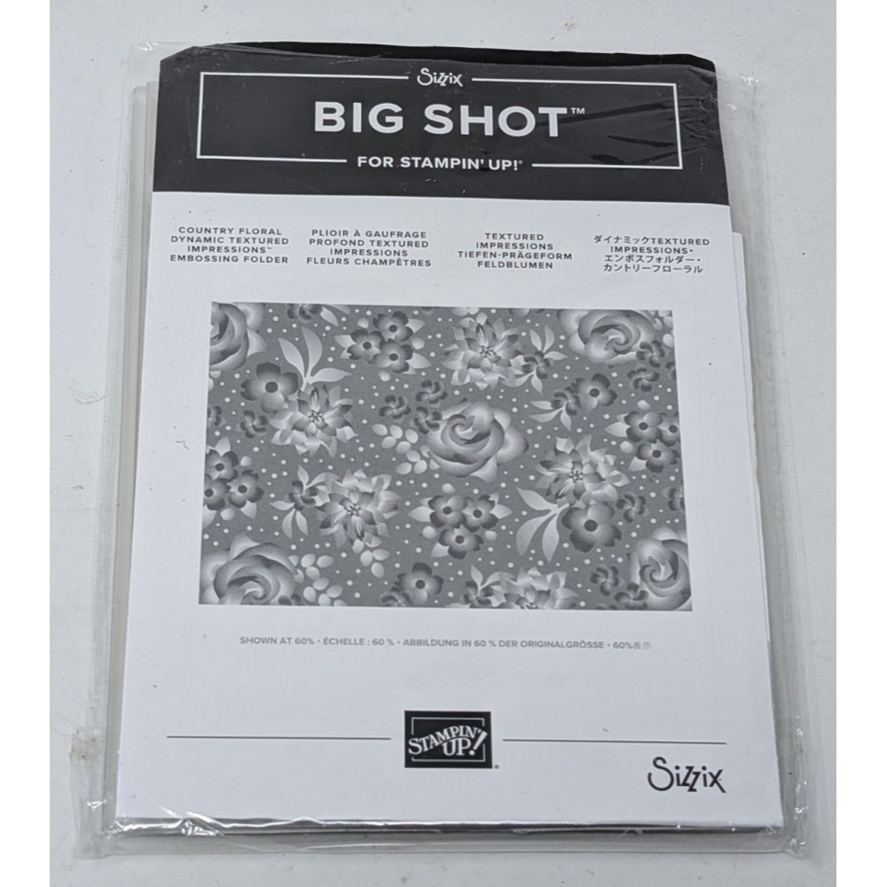 Stampin' Up COUNTRY FLORAL‎ Dynamic Embossing Folder 3D FLOWER BACKGROUND Spring